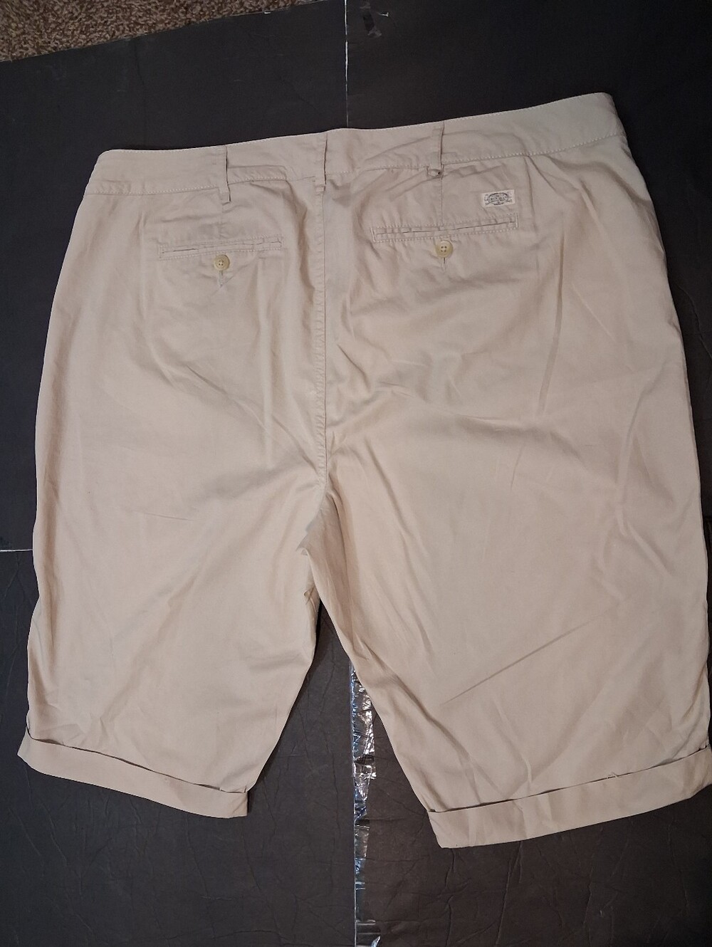 Ralph Lauren Bermuda Shorts, Women Beige Cotton, Pckts, ZipUp, Light Weight, 16W